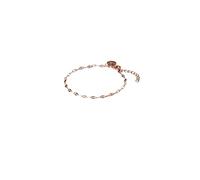 Purelei Petal - Pulsera de acero inoxidable chapado en oro de 14 K / 18 K chapado en oro rosa/plata - Pulsera de eslabones de filigrana con brillo - Ajustable 16 - 19 cm - Joyería para mujer, Eine