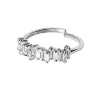 Purelei® Powder Adjustable Anillo (Plata) - Anillo de mujer de acero inoxidable duradero - Anillos resistentes al agua - Anillos ajustables de talla S - M - Bisutería para un look individual