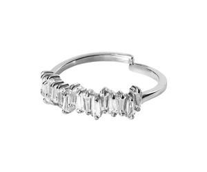 Purelei Powder Adjustable Anillo (Plata) - Anillo de mujer de acero inoxidable duradero - Anillos resistentes al agua - Anillos ajustables de talla S - M - Bisutería para un look individual