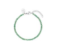 Purelei Pulsera de aventurina (plata) - Pulsera elegante y divertida para mujer - Acero inoxidable - Longitud ajustable de 16 - 19 cm - Inspirado en Hawaii & resistente al agua