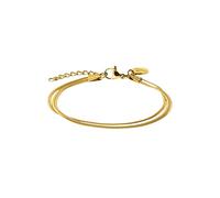 Purelei Pulsera de dos capas para mujer, ajustable, resistente al agua, con diseño de cadena de serpiente de doble capa para un aspecto elegante, Eine Grösse, Acero inoxidable, Ágata