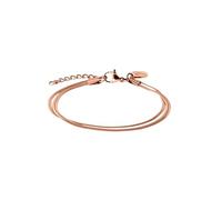 Purelei Pulsera de dos capas para mujer, ajustable, resistente al agua, con diseño de cadena de serpiente de doble capa para un aspecto elegante, Eine Grösse, Acero inoxidable, Ágata
