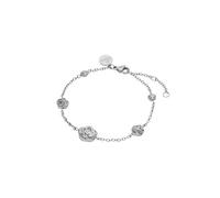 Purelei Pulsera de Velvet Rose, resistente al agua y ajustable, pulsera de acero inoxidable con colgantes de rosas graduadas y chapado en oro de 14 K/18 K, estilo vintage con un toque romántico, Eine