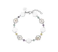 PURELEI Pulsera 'Flowering' azul / lila / plata / blanco One Size azul / lila / plata / blanco