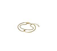 Purelei Pulsera Kindness, resistente al agua y ajustable, pulsera doble con diseño de nudos, acero inoxidable y chapado en oro de 14 K/18 K, símbolo de bondad y conexión, Eine Grösse, Acero inoxidable