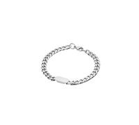 Purelei Pulsera para hombre - resistente al agua | pulsera de cadena de eslabones con placa de acero inoxidable pulido y chapado en oro de 14 K | pieza masculina para todos los días con línea clara