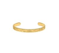 Purelei Pulsera vintage Love - resistente al agua y ajustable | Pulsera estructurada con patrón Aloha de acero inoxidable y chapado en oro de 14 K/18 K | Pieza de declaración con encanto vintage, M/L