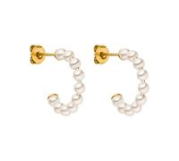 Purelei® Pure Soul - Pendientes impermeables para mujer, con perlas de acero inoxidable, idea de regalo para mujer, 1.6 cm, Acero inoxidable
