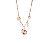 Purelei Sea Dream - Collar con colgante de caracol, colgantes y perla de agua dulce, acero inoxidable chapado en oro de 18 quilates, longitud 35/40/45 cm, Länge: 35-45 cm, Acero inoxidable, Abulón