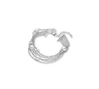 Purelei Sea Gleam - Pulsera fina de perlas de concha (4 mm y 7 mm), acero inoxidable (oro de 14 quilates/plata/oro rosa de 18 quilates) - 16 - 19 cm - Elegante joya de perlas para mujer, Eine Grösse