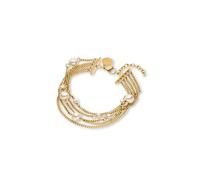Purelei Sea Gleam - Pulsera fina de perlas de concha (4 mm y 7 mm), acero inoxidable (oro de 14 quilates/plata/oro rosa de 18 quilates) - 16 - 19 cm - Elegante joya de perlas para mujer, Eine Grösse