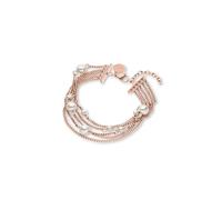 Purelei Sea Gleam - Pulsera fina de perlas de concha (4 mm y 7 mm), acero inoxidable (oro de 14 quilates/plata/oro rosa de 18 quilates) - 16 - 19 cm - Elegante joya de perlas para mujer, Eine Grösse