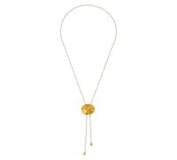 Purelei Shell Drop - Cadena impermeable y ajustable | Cadena de acero inoxidable con colgante deslizante en forma de concha | chapado en oro de 14 K/18 K | Elegante aspecto gota con vibraciones Aloha