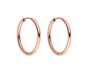 Purelei Sleeky Pendientes de aro simples para mujer, pendientes de aro pequeños, resistentes al agua, de acero inoxidable, diámetro de 15,8 mm, 1,58 cm, Acero inoxidable, Sin piedra preciosa