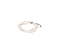 Purelei® Summer Breeze - Pulsera para mujer, perlas de concha y acero inoxidable, chapado en oro o plata de 14 K/18 K, ajustable de 16 a 20 cm, joya de verano, Eine Grösse, Acero inoxidable, Ágata