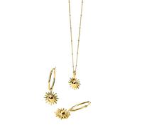 Purelei Sun - Collar con colgante de sol para mujer, acero inoxidable, resistente al agua, ajustable de 50 a 55 cm, símbolo de alegría de vivir y confianza en sí misma, oro, plata, oro rosa, Eine