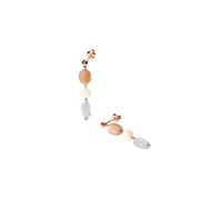 Purelei® Sunrise - Pendientes colgantes con aguamarina, piedra del sol y albita, acero inoxidable chapado en oro de 18 quilates, joyas para mujer, 37 mm, colores delicados y vibraciones Aloha, Normal