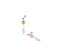 Purelei® Sunrise - Pendientes colgantes con aguamarina, piedra del sol y albita, acero inoxidable chapado en oro de 18 quilates, joyas para mujer, 37 mm, colores delicados y vibraciones Aloha, Normal