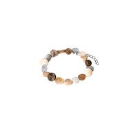 Purelei® Sunrise - Pulsera de piedras preciosas con aguamarina, citrino, amazonita y piedra solar, acero inoxidable chapado en oro de 18 quilates, joyería para mujer de 17 a 20 cm, color pastel, Eine