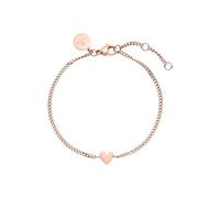 Purelei® Tiny Heart - Pulsera de filigrana con colgante de corazón, acero inoxidable chapado en oro de 18 quilates, plata, oro rosa, longitud ajustable, Eine Grösse, Acero inoxidable, Ágata