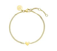 Purelei Tiny Heart - Pulsera de filigrana para mujer, hecha de acero inoxidable duradero (chapado en oro de 14 quilates), longitud ajustable de 16 a 19 cm, diseño de inspiración hawaiana e impermeable