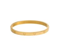 Purelei® Valentines Armcuff - Brazalete de acero inoxidable impermeable con forma de corazón abierto (60), color dorado y plateado, joya romántica y, Eine Grösse, Acero inoxidable