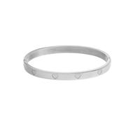 Purelei Valentines Brazalete para mujer - Brazalete abierto con corazón (60) de acero inoxidable resistente al agua - en oro y plata - Joya romántica y perfecta idea de regalo, Eine Grösse, Acero