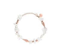 Purelei® Wela - Pulsera para mujer con perlas de agua dulce auténticas, perlas Keshi y elementos de concha, acero inoxidable 316L, chapado en oro/rosa/plata, ajustable, 16-19 cm, resistente al agua