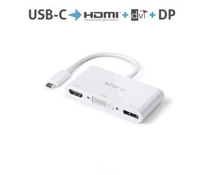 Purelink Adaptador IS250 de USB-C a HDMI, DisplayPort, DVI de 0,10m blanco