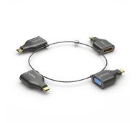 PureLink Adaptador Ring Klein - 4X USB-C - USB-C VGA/HDMI/MINIDP/DP, Negro