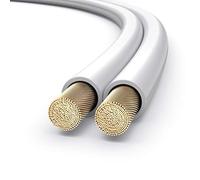 PureLink cable de altavoz cable de altavoz OFC 2x4,00mm² 0,20mm, 20,0m, cable de cobre puro para recintos de alta fidelidad subwoofers, cable de audio con etiquetado de polaridad, blanco