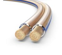 PureLink cable de altavoz OFC 2x2,50mm², (0,10mm), 50,0m, transparente, juego con 8 conectores banana