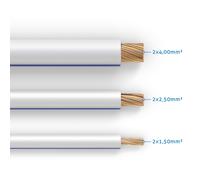PureLink cable de altavoz OFC 2x4,00mm², (0,10mm), 50,0m, blanco