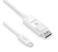 PureLink Cable USB-C a DisplayPort, 4 K Ultra HD 60 Hz, conectores dorados, 1 m, color blanco