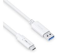 PureLink Cable USB-C a USB-A, USB 3.1 Gen 1 con transferencia de datos de 5 GB/s, blanco, 1,50 m