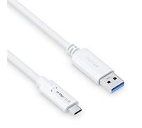 PureLink cable USB-C a USB-A, USB 3.1 Gen 2 con transferencia de datos a 10 GB/s, blanco, 1,00 m