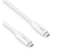 PureLink cable USB-C a USB-C, USB 3.1 Gen 2 con transferencia de datos a 10 GB/s, blanco, 0,50 m