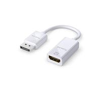 PureLink de DisplayPort a HDMI Adaptador, 4K Ultra HD 60Hz, 18GB/s de Ancho de Banda, contactos de Enchufe Dorados, 0,15m, Blanco