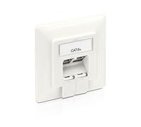 PureLink MCA200 - Caja de conexiones Cat 6A (2 tomas RJ45 red, Ethernet blindada de 10 Gb), blanco, 1 caja de conexiones