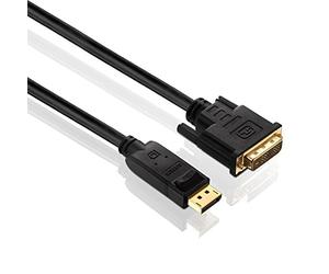 PureLink PI5200 Cable Adaptador DisplayPort a DVI-D (2K FullHD (1080p), Ethernet), DisplayPort Macho (20pin) a DVI-D Macho (18+1pin), Certificado, 1,00m, negro