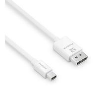 PureLink S-Conn - Cable mini DisplayPort a DisplayPort 1.3 (4K Ultra HD, 60 Hz, ancho de banda de 21,6 GB/s, conectores dorados, 1,50 m), color blanco