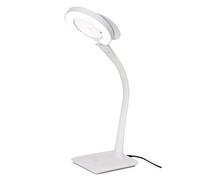 PURElite Lámpara LED de mesa de escritorio con lupa, color blanco, funciona con red