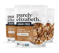 Purely Elizabeth, Mantequilla de maní y canela, granola Keto con aceite MCT, sin granos (3 unidades, bolsas de 8 onzas)