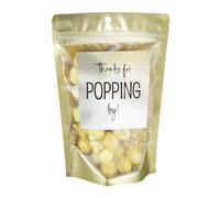 Puremigo Paquete de 50 bolsas de palomitas de maíz listas para baby shower, bolsas de palomitas de maíz, bolsas de pie con cremallera, bolsas de golosinas, 5.5 x 7.7 x 3.2 pulgadas (dorado)