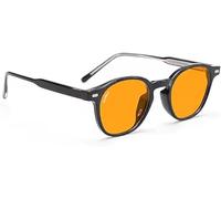 Puremind Gafas Bloqueadoras de Luz Azul con Filtro Amarillo - Antifatiga + Protección Pantalla Ordenador + Sueño Reparador + Montura Negra Unisex - Gafas para Pantallas