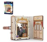 PUREMIND Harry Potter Expreso de Hogwarts Puzzle 3D Madera - Licencia Oficial Maqueta Libro Compartimento de Tren, Mecanismo Deslizante, Cubierta Abatible, Regalo Colección