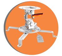 PureMounts PM-SPIDER-10W Soporte de Techo para proyector, inclinable: -15 ° a + 15 °, Giratorio: 360 °, Distancia de Techo: 150 mm, Carga: máx. 13,5 kg, Montaje Universal: 54-320 mm, Blanco