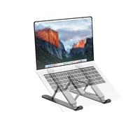 PureMounts Soporte de Ordenador portátil Ajustable en Altura, Plegable y ergonómico para la Oficina en casa, 6 ángulos de visión Ajustables, Soporte de Ordenador Antideslizantes, Negro