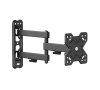 PureMounts Soporte de Pared para Monitor de TV, Soporte Universal inclinable y Giratorio con Brazo articulado, máx. VESA 100x100 mm, para Monitor de TV de 13-32 Pulgadas hasta 20kg, Negro