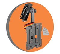 PureMounts Soporte de Techo para televisores, Adecuado para 19-43 Pulgadas, Plegable, Ajustable en Altura, Giratorio, inclinable, hasta VESA 200x200, Negro